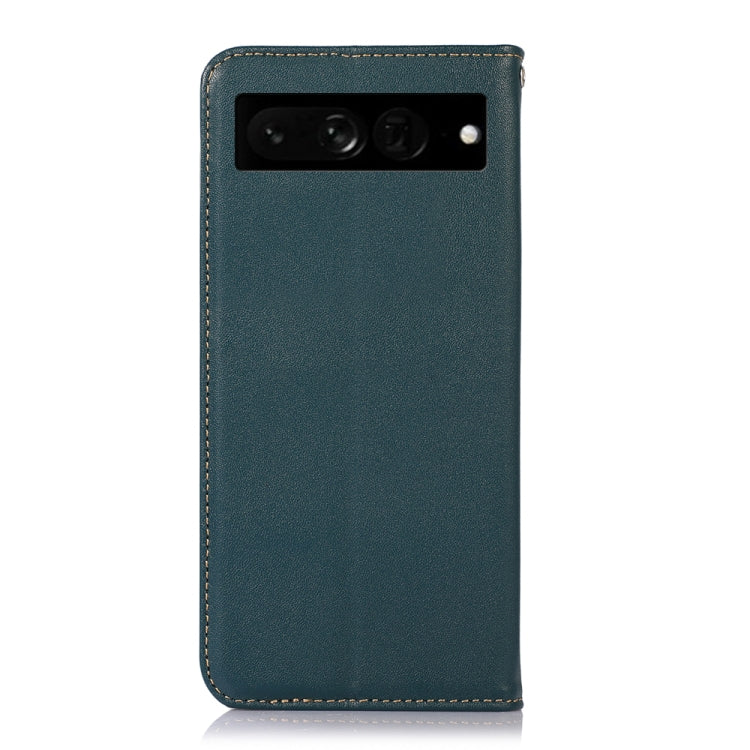 For Google Pixel 7 Pro 5G KHAZNEH Nappa Top Layer Cowhide Leather Phone Case(Green) - Google Cases by buy2fix | Online Shopping UK | buy2fix