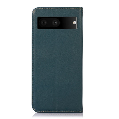 For Google Pixel 7 5G KHAZNEH Nappa Top Layer Cowhide Leather Phone Case(Green) - Google Cases by buy2fix | Online Shopping UK | buy2fix