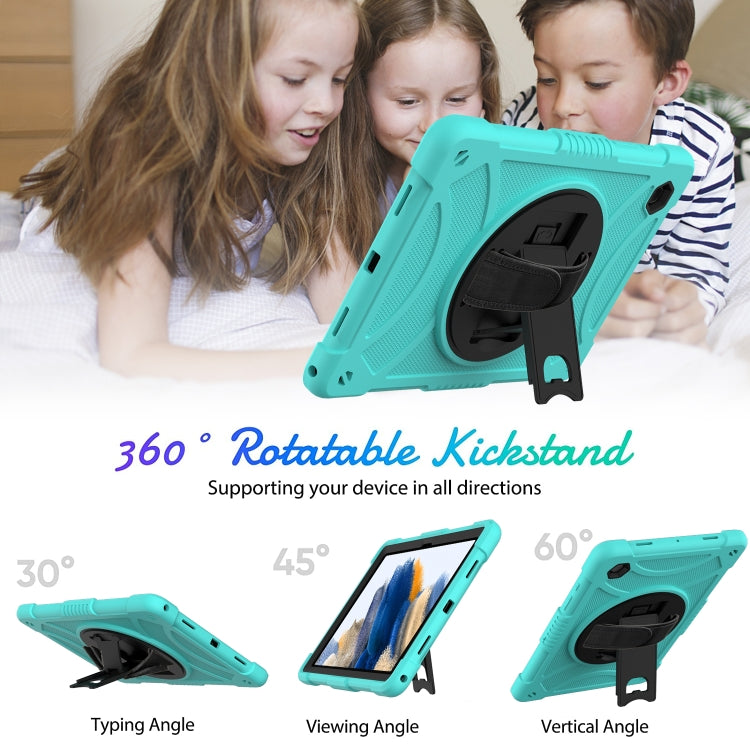 For Samsung Galaxy Tab A8 10.5 2021 Rotary Grab Silicone + PC Tablet Case(Mint Green) - Other Galaxy Tab PC by buy2fix | Online Shopping UK | buy2fix