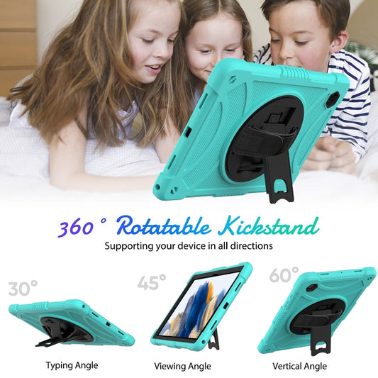 For Samsung Galaxy Tab A8 10.5 2021 Rotary Grab Silicone + PC Tablet Case(Mint Green) - Other Galaxy Tab PC by buy2fix | Online Shopping UK | buy2fix