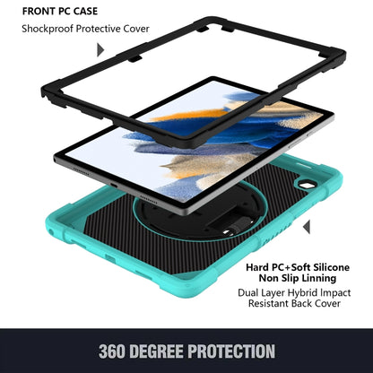 For Samsung Galaxy Tab A8 10.5 2021 Rotary Grab Silicone + PC Tablet Case(Mint Green) - Other Galaxy Tab PC by buy2fix | Online Shopping UK | buy2fix
