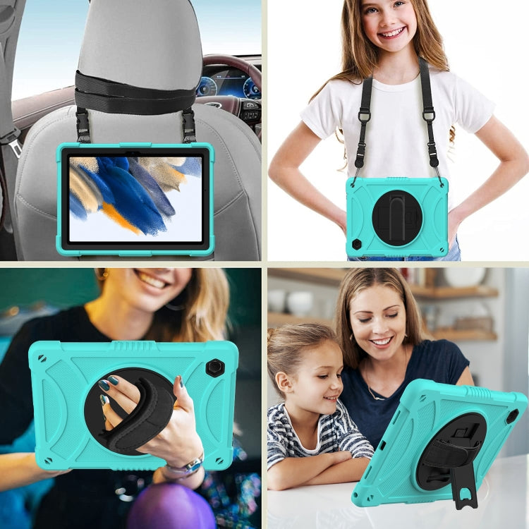 For Samsung Galaxy Tab A8 10.5 2021 Rotary Grab Silicone + PC Tablet Case(Mint Green) - Other Galaxy Tab PC by buy2fix | Online Shopping UK | buy2fix