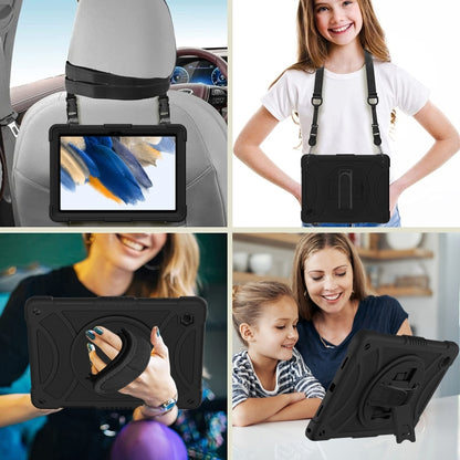 For Samsung Galaxy Tab A8 10.5 2021 Rotary Grab Silicone + PC Tablet Case(Black) - Other Galaxy Tab PC by buy2fix | Online Shopping UK | buy2fix