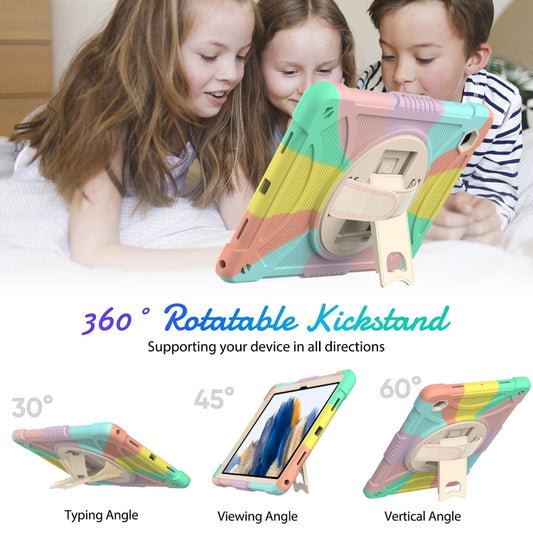 For Samsung Galaxy Tab A8 10.5 2021 Rotary Grab Silicone + PC Tablet Case(Colorful) - Other Galaxy Tab PC by buy2fix | Online Shopping UK | buy2fix
