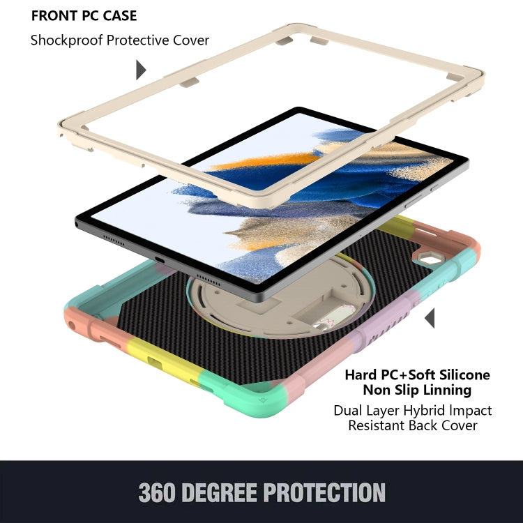 For Samsung Galaxy Tab A8 10.5 2021 Rotary Grab Silicone + PC Tablet Case(Colorful) - Other Galaxy Tab PC by buy2fix | Online Shopping UK | buy2fix