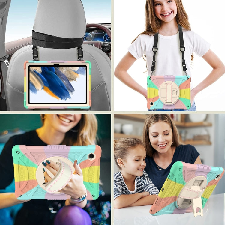 For Samsung Galaxy Tab A8 10.5 2021 Rotary Grab Silicone + PC Tablet Case(Colorful) - Other Galaxy Tab PC by buy2fix | Online Shopping UK | buy2fix