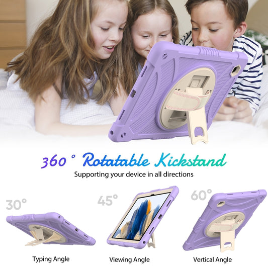 For Samsung Galaxy Tab A8 10.5 2021 Rotary Grab Silicone + PC Tablet Case(Purple) - Other Galaxy Tab PC by buy2fix | Online Shopping UK | buy2fix