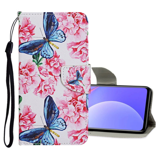 For Xiaomi Redmi Note 11 China Colored Drawing Pattern Flip Leather Case(Dragonfly Flower)