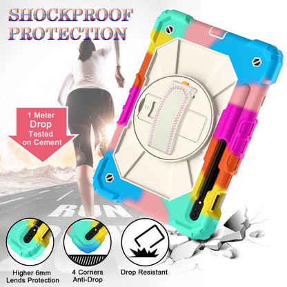 For Samsung Galaxy Tab S8 / Tab S7 Contrast Color Robot Silicone + PC Tablet Case(Colorful Blue) by buy2fix