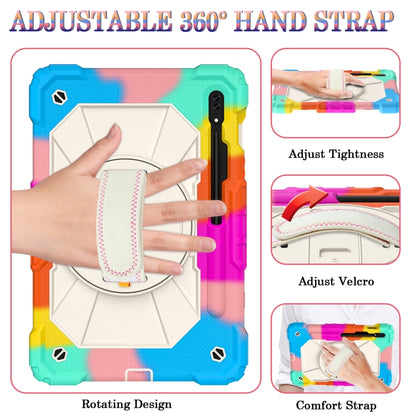 For Samsung Galaxy Tab S8 / Tab S7 Contrast Color Robot Silicone + PC Tablet Case(Colorful Blue) by buy2fix