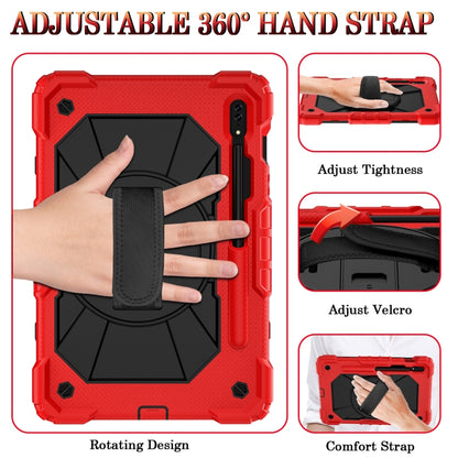 For Samsung Galaxy Tab S8 / Tab S7 Contrast Color Robot Silicone + PC Tablet Case(Red+Black) by buy2fix