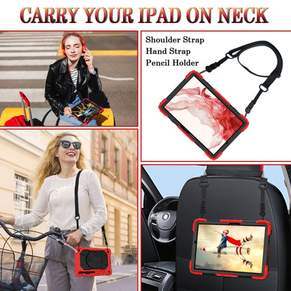 For Samsung Galaxy Tab S8 / Tab S7 Contrast Color Robot Silicone + PC Tablet Case(Red+Black) by buy2fix