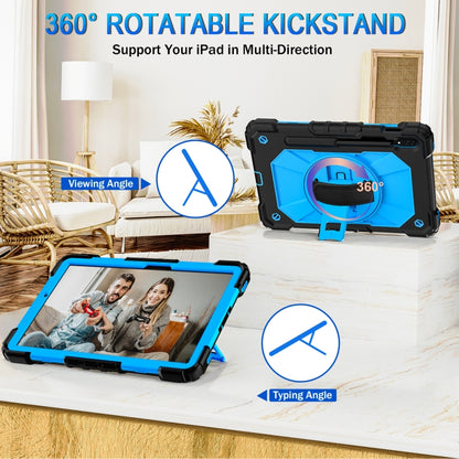 For Samsung Galaxy Tab S8 / Tab S7 Contrast Color Robot Silicone + PC Tablet Case(Black+Blue) by buy2fix