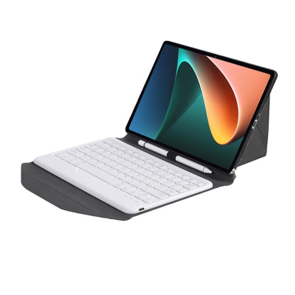 B0N5 Diamond Texture Bluetooth Keyboard Leather Case with Triangle Back Support For Xiaomi Pad 5 / 5 Pro(Black + White) - Xiaomi Keyboard by buy2fix | Online Shopping UK | buy2fix