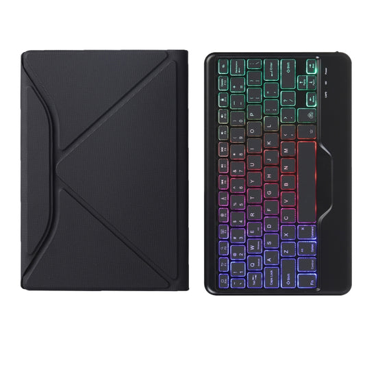 B0N5S Backlight Diamond Texture Bluetooth Keyboard Leather Case with Triangle Back Support For Xiaomi Pad 5 / 5 Pro(Black + Black) by buy2fix