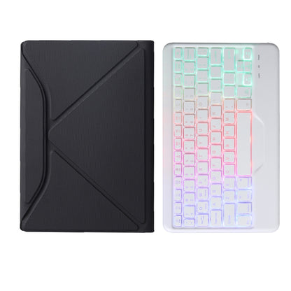 B0N5S Backlight Diamond Texture Bluetooth Keyboard Leather Case with Triangle Back Support For Xiaomi Pad 5 / 5 Pro(Black + White) - Xiaomi Keyboard by buy2fix | Online Shopping UK | buy2fix