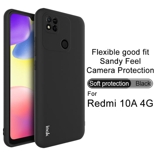 For Xiaomi Redmi 10A 4G IMAK UC-3 Series Shockproof Frosted TPU Phone Case(Black) - Xiaomi Cases by imak | Online Shopping UK | buy2fix