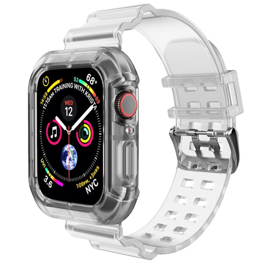 Transparent Watch Band For Apple Watch Series 8&7 45mm / SE 2&6&SE&5&4 44mm / 3&2&1 42mm(Transparent)