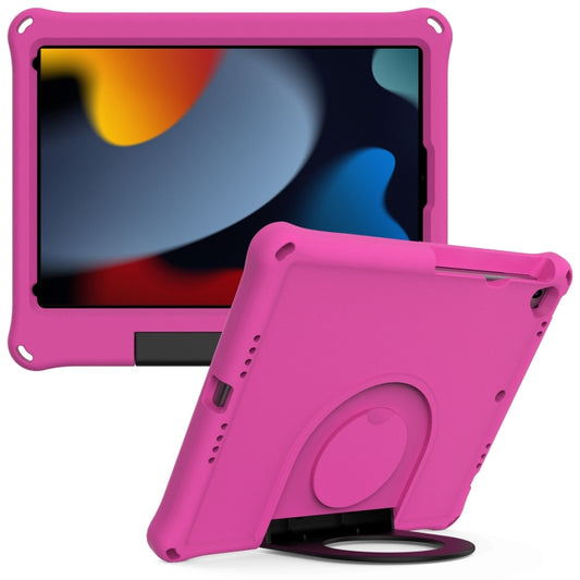 For iPad 10.2 2021 / 2020 / 2019 EVA Handle Holder Tablet Case(Rose Red) - iPad 10.2 Cases by buy2fix | Online Shopping UK | buy2fix