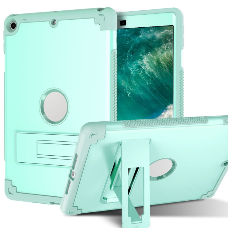 PC+Silicone Holder Tablet Case For iPad 9.7 2018 / 2017(Mint Green) - iPad 9.7 (2018) & (2017) Cases by buy2fix | Online Shopping UK | buy2fix