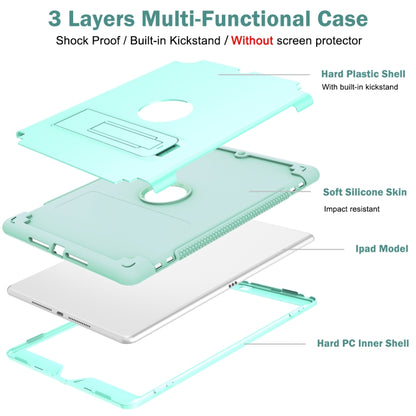 PC+Silicone Holder Tablet Case For iPad 9.7 2018 / 2017(Mint Green) - iPad 9.7 (2018) & (2017) Cases by buy2fix | Online Shopping UK | buy2fix