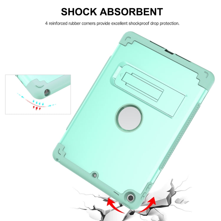 PC+Silicone Holder Tablet Case For iPad 9.7 2018 / 2017(Mint Green) - iPad 9.7 (2018) & (2017) Cases by buy2fix | Online Shopping UK | buy2fix