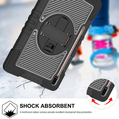 For Samsung Galaxy Tab A7 Lite 360 Degree Rotation Contrast Color Silicone + PC Tablet Case(Black) - Tab A7 Lite T220 / T225 by buy2fix | Online Shopping UK | buy2fix