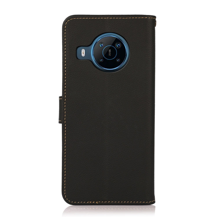For Nokia X100 KHAZNEH Custer Genuine Leather RFID Phone Case(Black) - Nokia Cases by buy2fix | Online Shopping UK | buy2fix