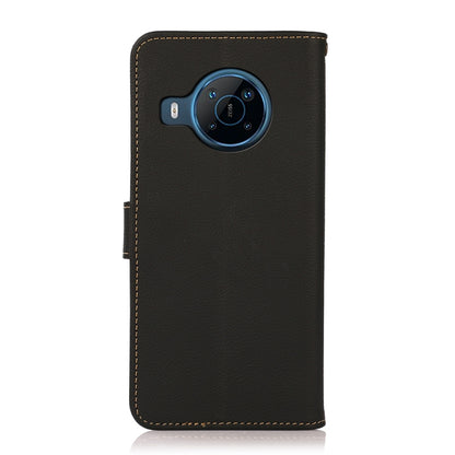 For Nokia X100 KHAZNEH Custer Genuine Leather RFID Phone Case(Black) - Nokia Cases by buy2fix | Online Shopping UK | buy2fix
