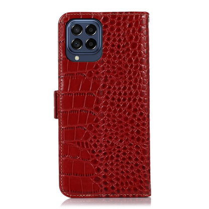 For Samsung Galaxy M53 5G Crocodile Top Layer Cowhide Leather Phone Case(Red) - Galaxy Phone Cases by buy2fix | Online Shopping UK | buy2fix