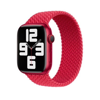 135mm Nylon Braided Watch Band For Apple Watch Ultra 49mm&Watch Ultra 2 49mm / Series 9&8&7 45mm / SE 3&SE 2&6&SE&5&4 44mm / 3&2&1 42mm (Red) by buy2fix