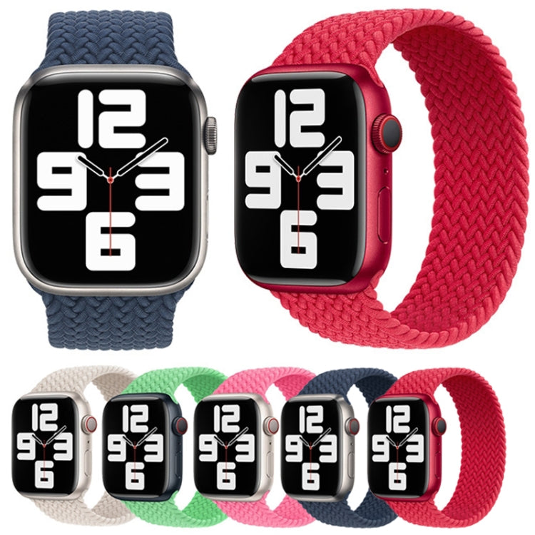 135mm Nylon Braided Watch Band For Apple Watch Ultra 49mm&Watch Ultra 2 49mm / Series 9&8&7 45mm / SE 3&SE 2&6&SE&5&4 44mm / 3&2&1 42mm(Dark Blue) by buy2fix