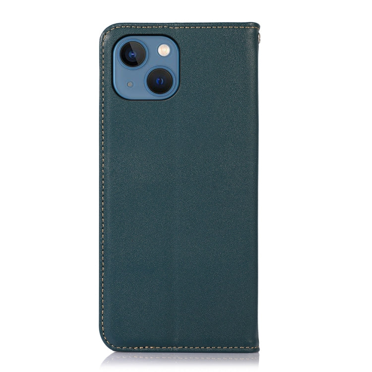 For iPhone 13 KHAZNEH Nappa Top Layer Cowhide Leather Phone Case(Green) - iPhone 13 Cases by buy2fix | Online Shopping UK | buy2fix