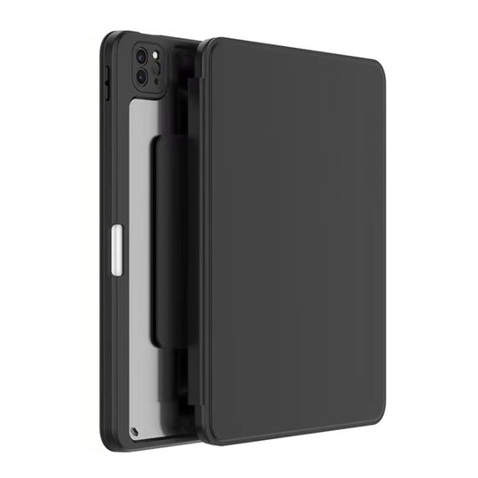For iPad Pro 12.9 2022 / 2021 / 2020 / 2018 Mutural Jianshang Series Tablet Leather Smart Case(Black)