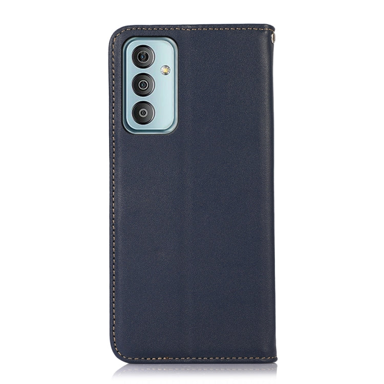 For Samsung Galaxy F23 5G / M23 KHAZNEH Nappa Top Layer Cowhide Leather Phone Case(Blue) - Galaxy Phone Cases by buy2fix | Online Shopping UK | buy2fix