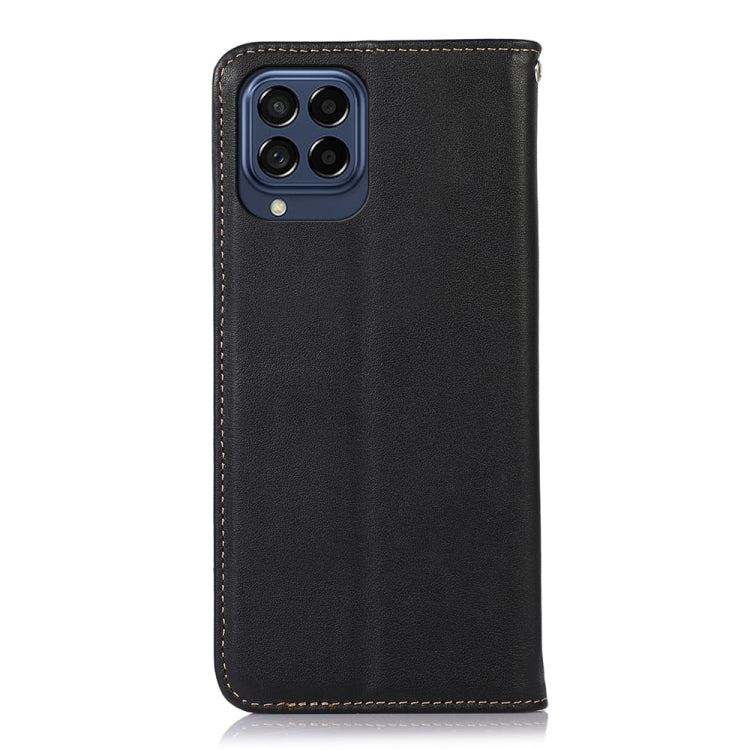 For Samsung Galaxy M53 5G KHAZNEH Nappa Top Layer Cowhide Leather Phone Case(Black) - Galaxy Phone Cases by buy2fix | Online Shopping UK | buy2fix