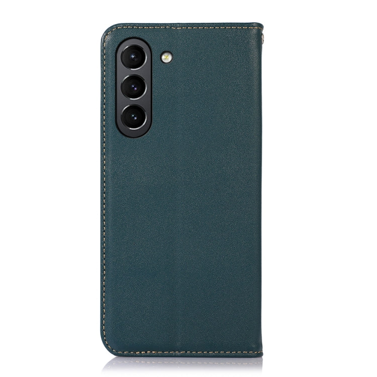 For Samsung Galaxy S21 FE 5G KHAZNEH Nappa Top Layer Cowhide Leather Phone Case(Green) - Galaxy Phone Cases by buy2fix | Online Shopping UK | buy2fix