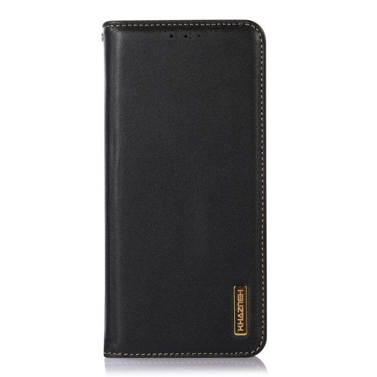 For Samsung Galaxy S22 5G KHAZNEH Nappa Top Layer Cowhide Leather Phone Case(Black) - Galaxy S22 5G Cases by buy2fix | Online Shopping UK | buy2fix