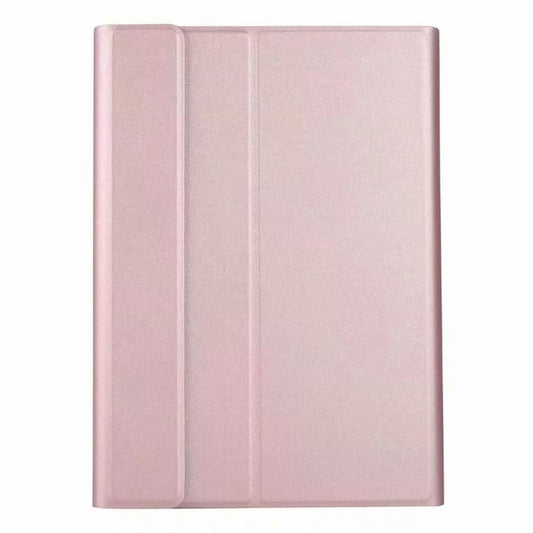 Round Cap Bluetooth Keyboard Leather Case with Pen Slot for Samsung Galaxy Tab S6 Lite, Specification:without Touchpad(Rose Gold+White Keyboard) by buy2fix