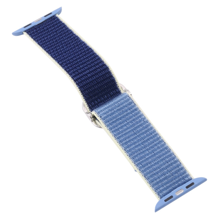 Nylon Watch Band For Apple Watch Ultra 49mm&Watch Ultra 2 49mm / Series 9&8&7 45mm / SE 3&SE 2&6&SE&5&4 44mm / 3&2&1 42mm(Lake Blue) by buy2fix