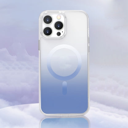 For iPhone 12 Pro Max Gradient Magsafe Magnetic Phone Case(Blue) by buy2fix