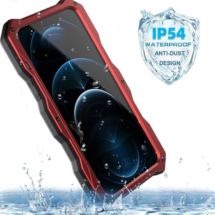 For iPhone 12 Pro Max Metal + Silicone Sliding Camshield Holder Phone Case(Red) - iPhone 12 Pro Max Cases by buy2fix | Online Shopping UK | buy2fix