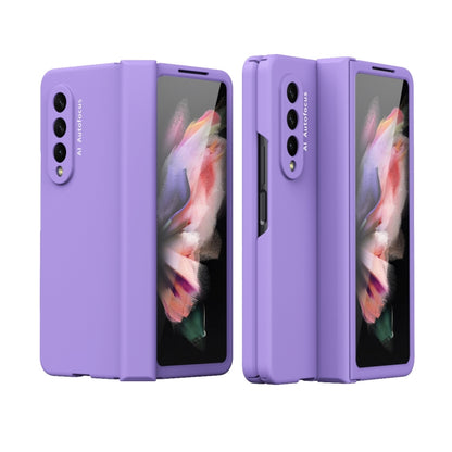 For Samsung Galaxy Z Fold3 5G 360 Full Body Hinge Flip Phone Case(Purple) - Galaxy Phone Cases by buy2fix | Online Shopping UK | buy2fix
