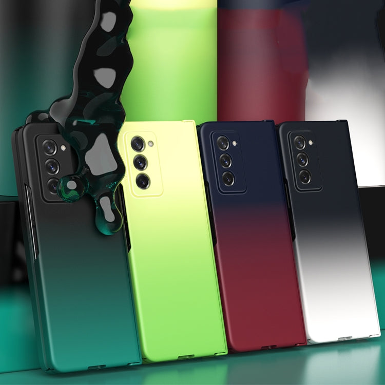 For Samsung Galaxy Z Fold2 5G Colorful Gradient Phone Case(Cyan) - Galaxy Phone Cases by buy2fix | Online Shopping UK | buy2fix