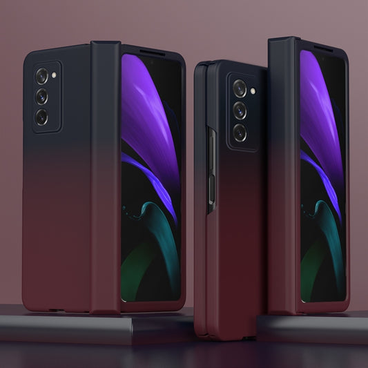 For Samsung Galaxy Z Fold2 5G Colorful Gradient Phone Case(Blue Red) - Galaxy Phone Cases by buy2fix | Online Shopping UK | buy2fix