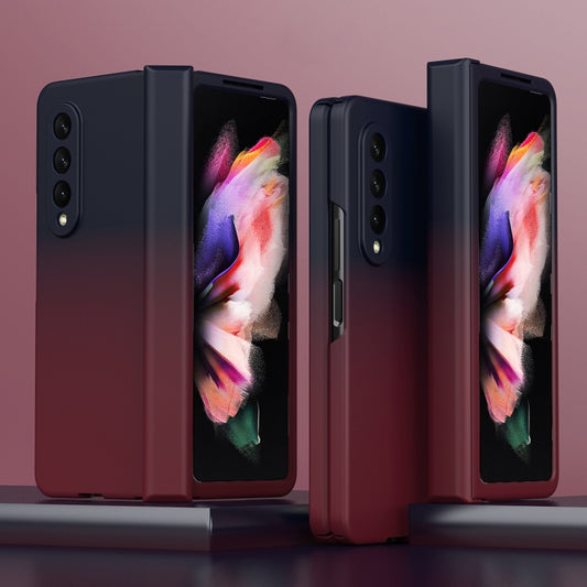 For Samsung Galaxy Z Fold3 5G Colorful Gradient Phone Case(Blue Red) - Galaxy Phone Cases by buy2fix | Online Shopping UK | buy2fix