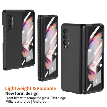 For Samsung Galaxy Z Fold3 5G 360 Full Body TPU Hinge Flip Phone Case(Black) - Galaxy Phone Cases by buy2fix | Online Shopping UK | buy2fix