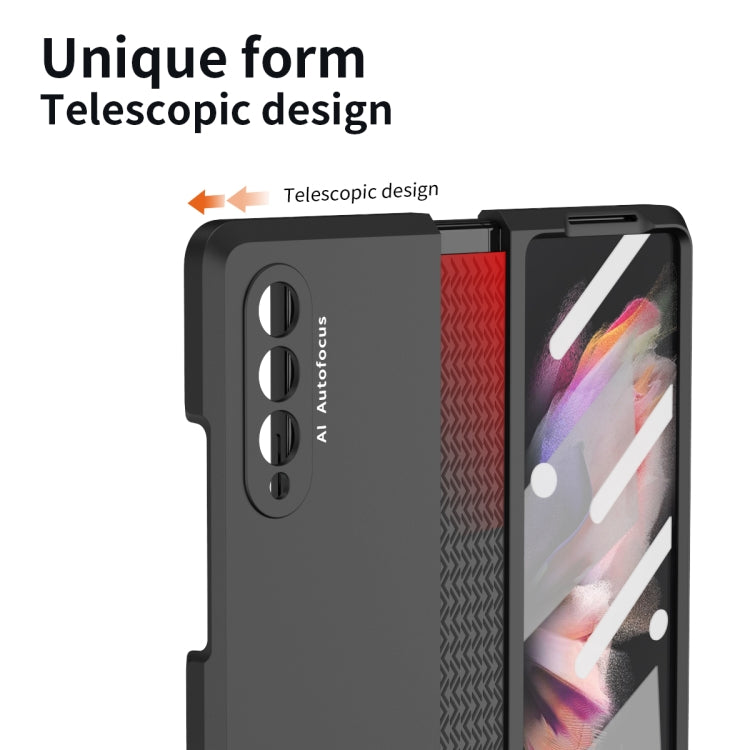 For Samsung Galaxy Z Fold3 5G 360 Full Body TPU Hinge Flip Phone Case(Black) - Galaxy Phone Cases by buy2fix | Online Shopping UK | buy2fix