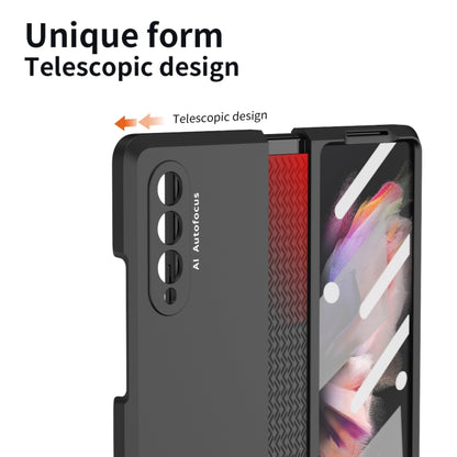 For Samsung Galaxy Z Fold3 5G 360 Full Body TPU Hinge Flip Phone Case(Black) - Galaxy Phone Cases by buy2fix | Online Shopping UK | buy2fix