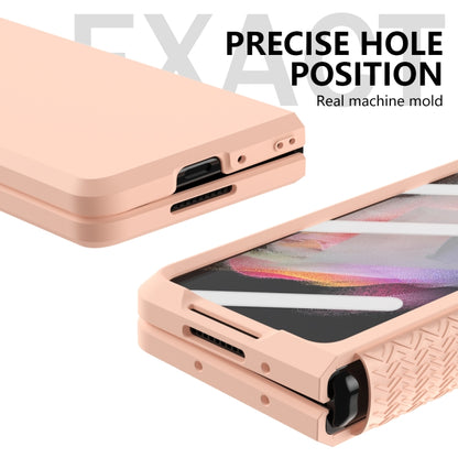 For Samsung Galaxy Z Fold3 5G 360 Full Body TPU Hinge Flip Phone Case(Pink) - Galaxy Phone Cases by buy2fix | Online Shopping UK | buy2fix